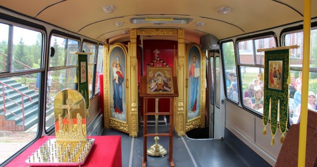 Православный автобус-храм с мощной системой отопления позволит в Татарстане проводить богослужения в зимнее время