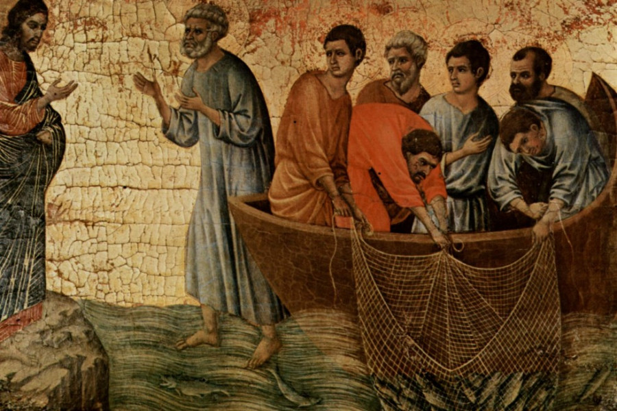 Дуччо ди Буонинсенья. Явление Христа на Тивериадском озере (1308-1311) 