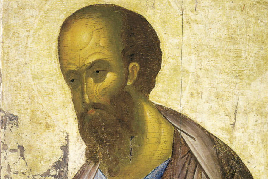Апостол Павел. Икона преп. Андрея Рублева (фрагмент)
