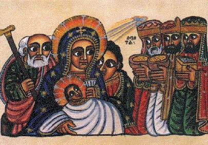 эфиопская икона поклонения волхвов