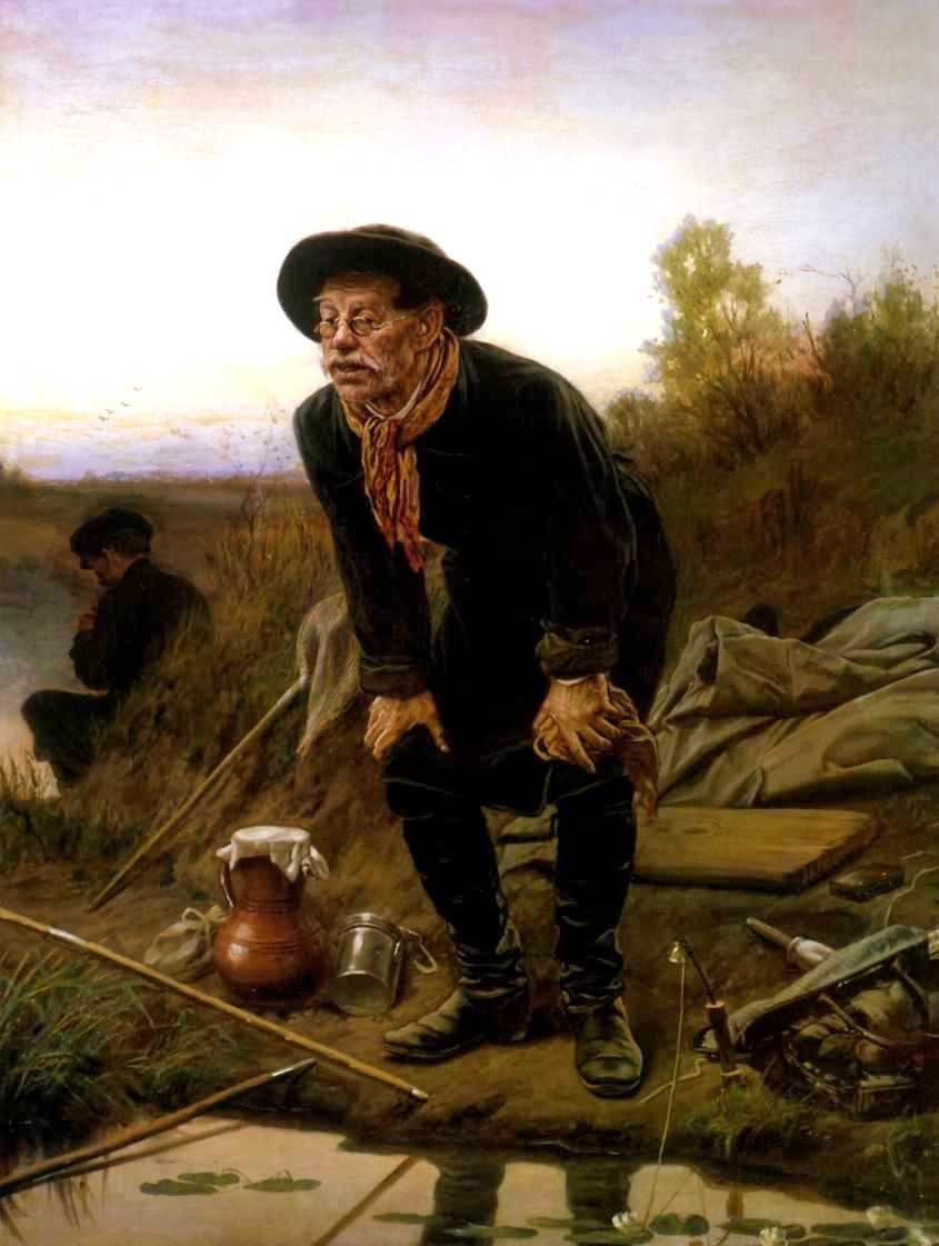 Рыболов. Василий Перов, 1871.
