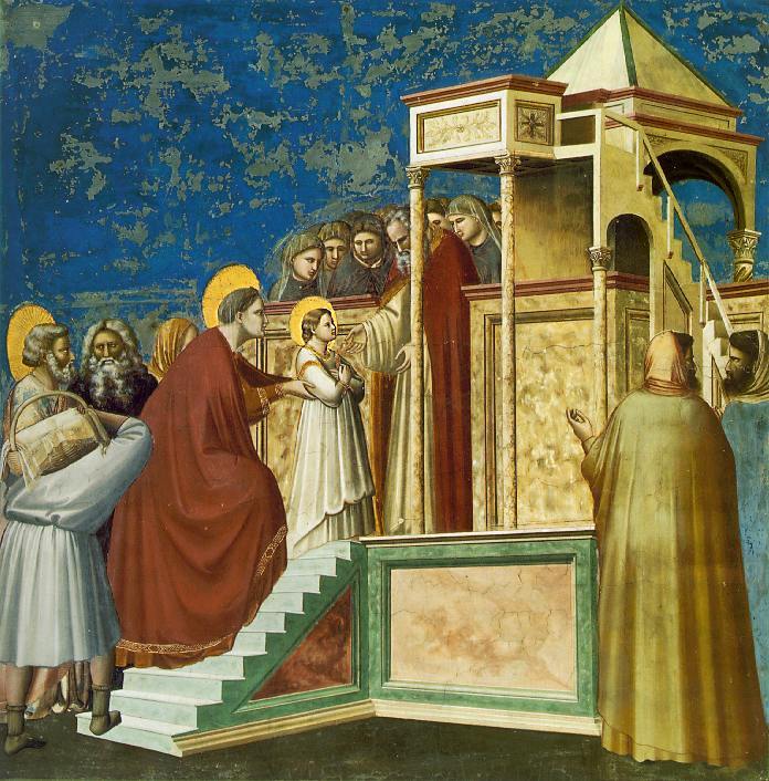 Джотто ди Бондоне. Введение во Храм. Фреска, капелла Скровеньи. XIV век