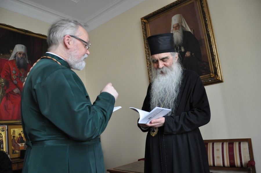 Митрополит Бачский Ириней (Булович) и священник Георгий Кочетков