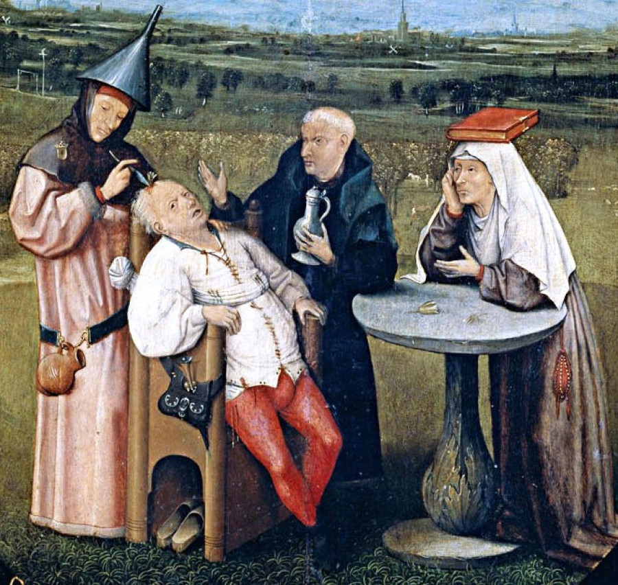 Извлечение камня глупости. Иероним Босх, 1490 г.