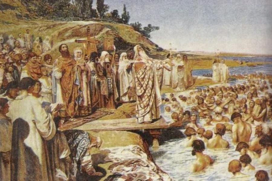 Василий Перов. Крещение Руси. 1880