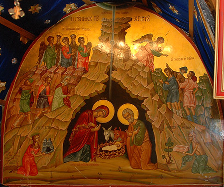 Рождество Христово. Икона из одноименной пещеры в Вифлееме