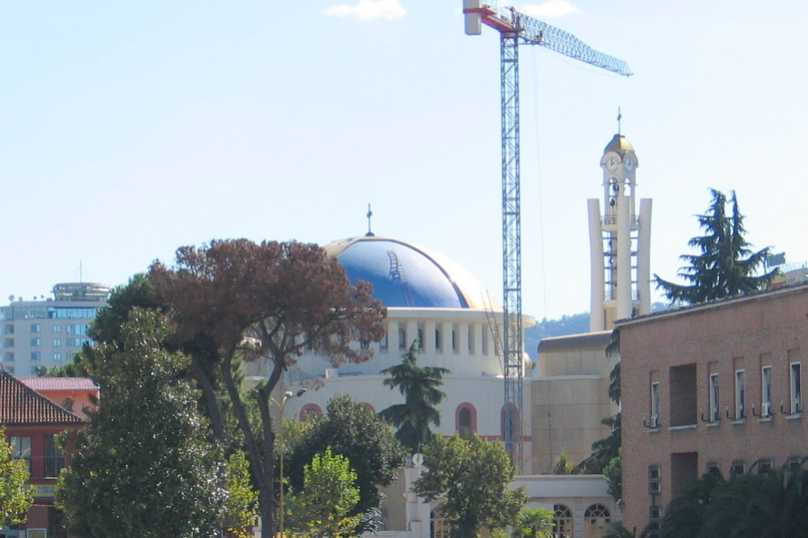 Строящийся собор Воскресения Христова, г.Тирана