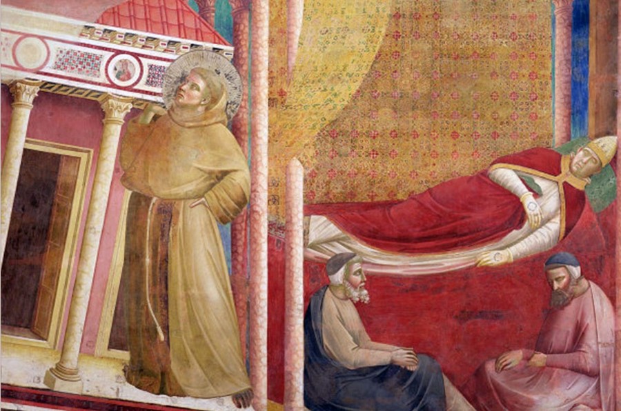 Сон папы Иннокентия III. Фрагмент. Джотто