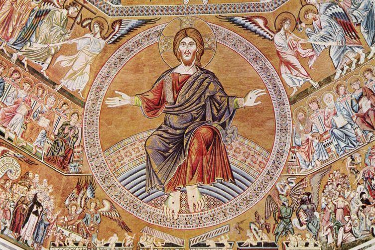Христос Пантократор и Страшный Суд. Италия, 1300 г., Мозаика в Баптистерии Сан Джованни во Флоренции
