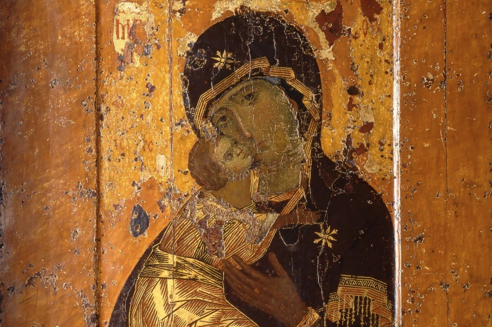 Икона Божией Матери «Умиление» (Владимирская), нач. XII в. Константинополь.