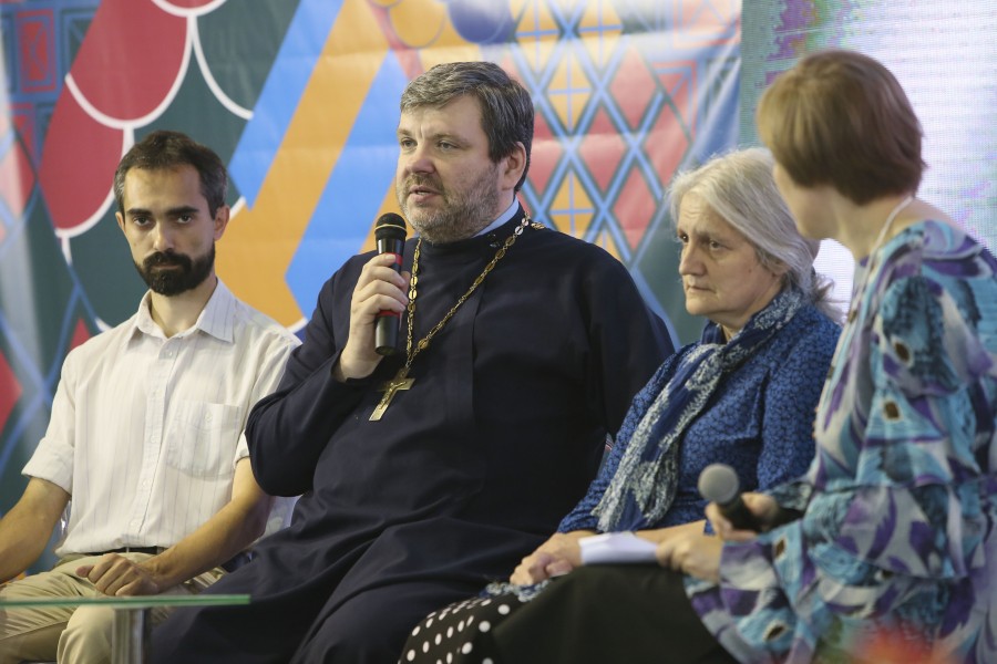 Gleb Zalalsky, Deputy Director of the Church History Department at MGU (Moscow State University; Fr Ilya Soloviev, Historian; Elena Belyakova, Researcher at the Russian Academy of Science’s Center for the Study of Church and Religion at its Institute for Russian History
