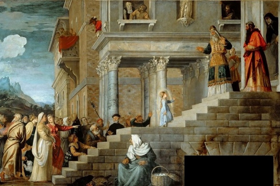 Введение во храм Пресвятой Богородицы. Тициан. 1534-1538