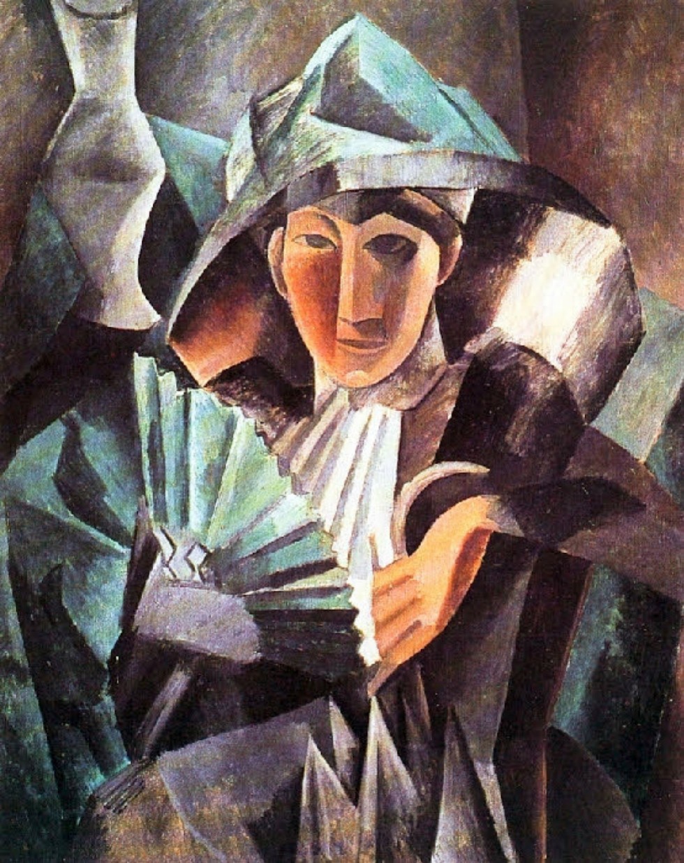 Пабло Пикассо.&nbsp;Дама с веером. Живопись, 1909, 101×81 см