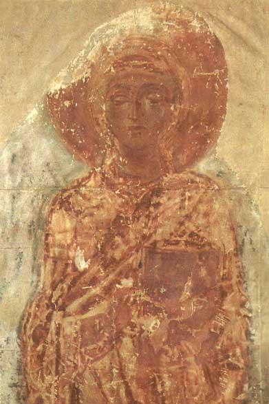 St. Thekla. Fresco. Cathedral of the Holy Transfiguration, Chernigov. 11th c.
