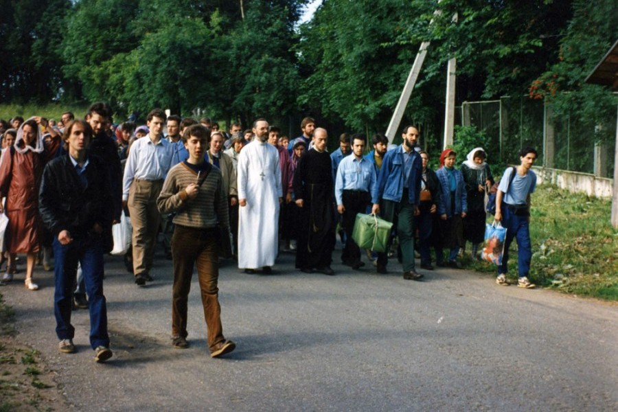Первое паломничество Преображенского братства. Псков, июль 1995 года