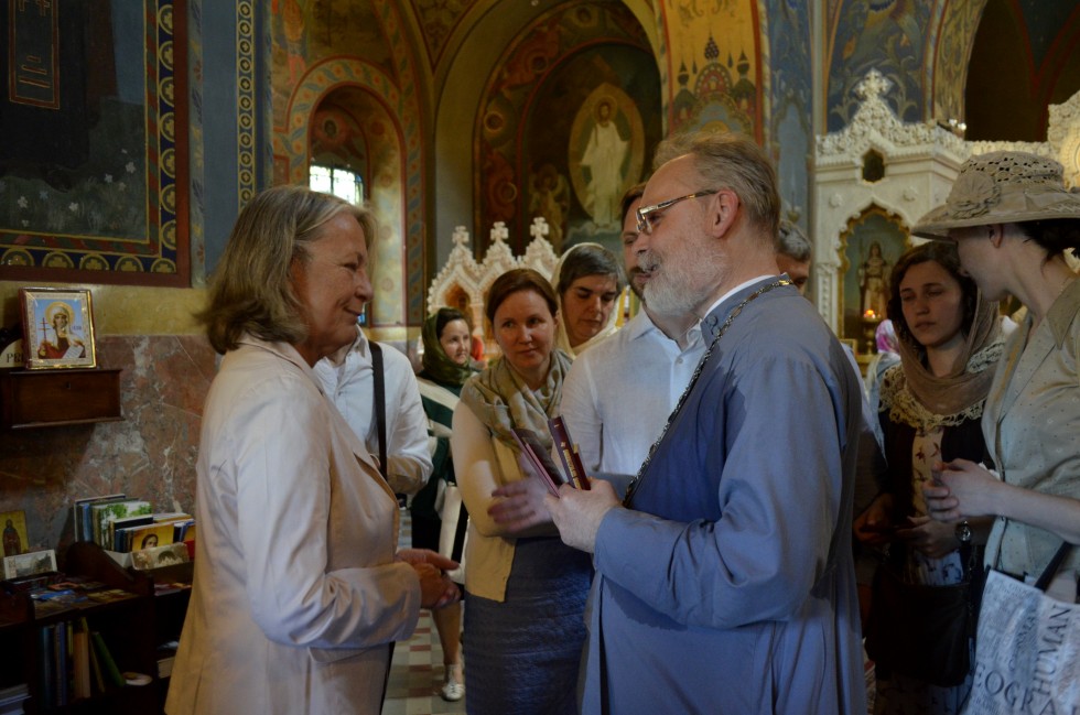 Беседа с графиней Анной Воронцовой после литургии