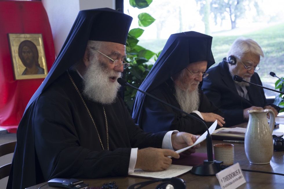 The Patriarch of Alexandria and all Africa, Theodore II; Patriarch Bartholomew of Constantinople; Founder of Bose, Enzo Bianchi
