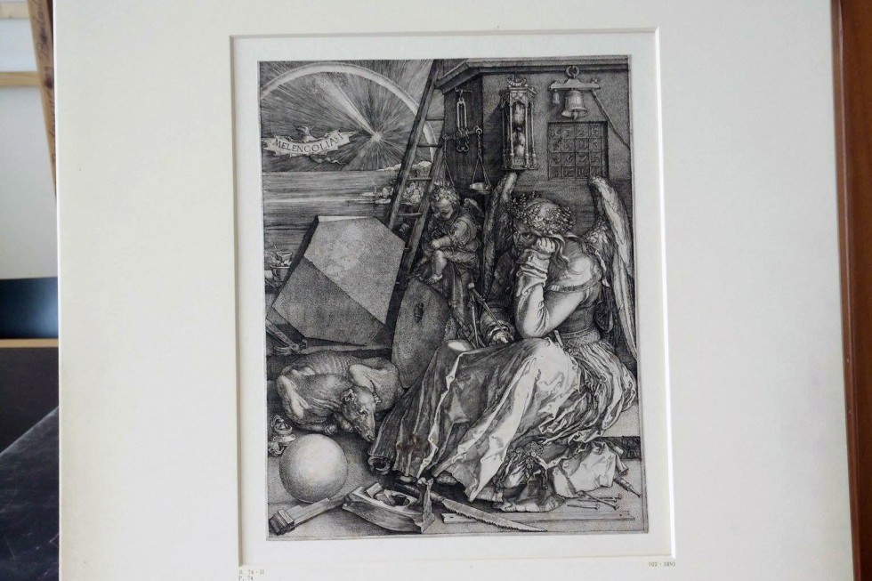 Albrecht Durer “Melancholia”, an engraving on copper created in 1514
