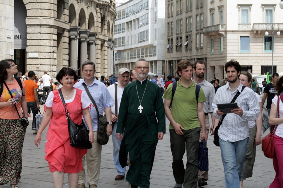 Паломничество с послушниками в Италию. Милан, 2012 год