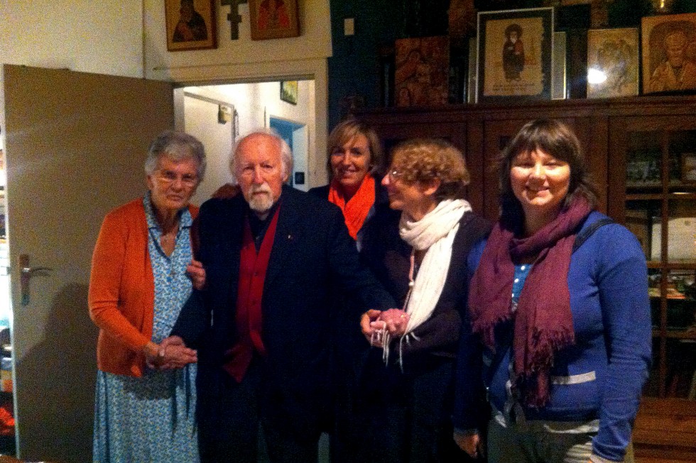 At Fr. Ignace’s and Mother Mitta’s house. In the centre – their daughter Martine. 26 July, 2015