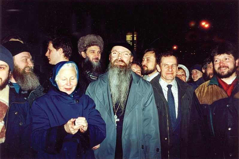 В день снятия прещений во дворе храма Сергия Радонежского в Рогожской слободе. 15 марта 2000 года