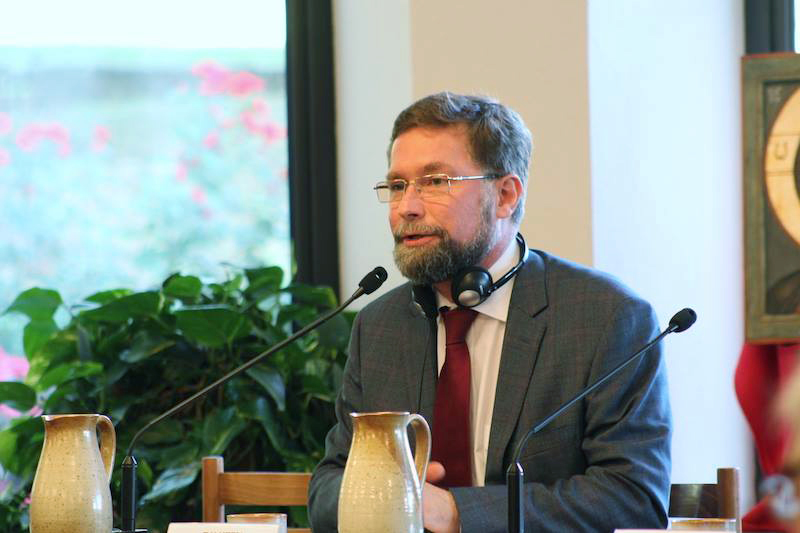 SFI Vice-Rector Dmitry Gasak moderating one of the conference sessions